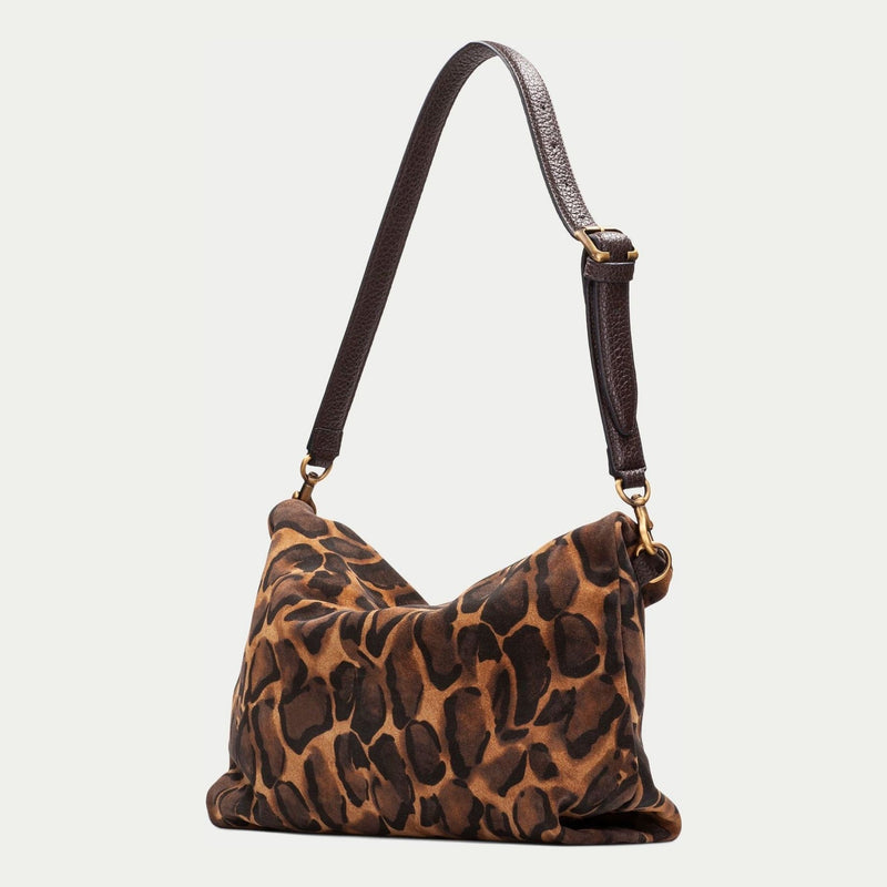 Womens Hispanitas 264948 Suede Shoulder Bag - Giraffe