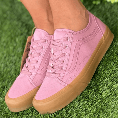 Womens Vans Eco Theory Old Skool Trainers - Pink