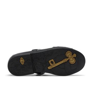 Girls Clarks Lock Gem Kid Black Patent School Shoes - Black Patent