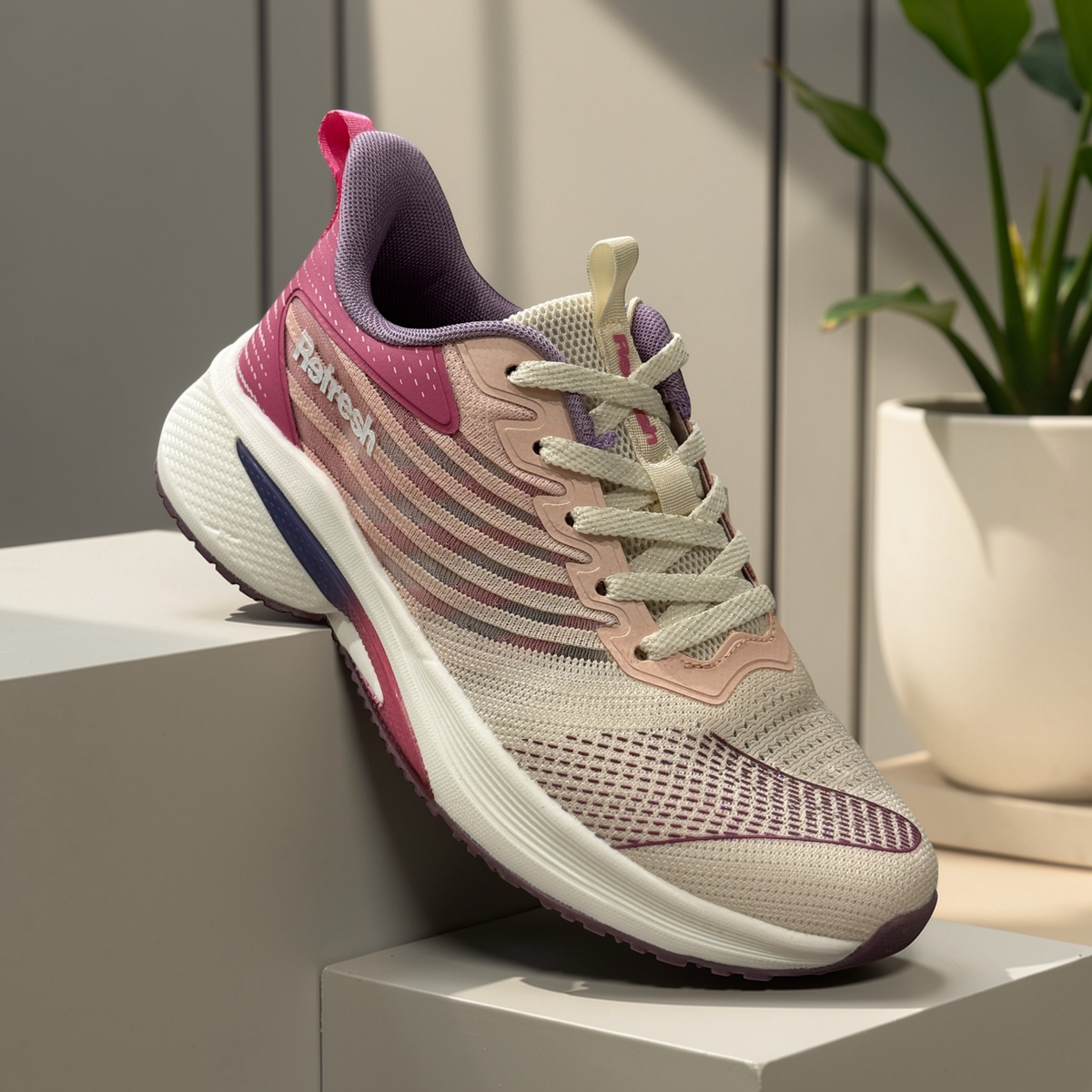 Womens Refresh 175117 Knit Sporty Trainers