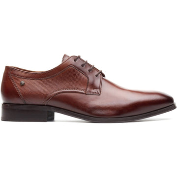 Mens Base London Dome Formal Lace-up Shoes - Burnt Tan