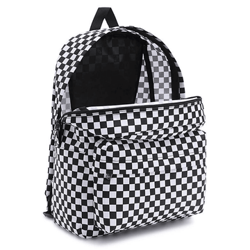 Vans Old Skool Black and White Check Backpack - Checkered