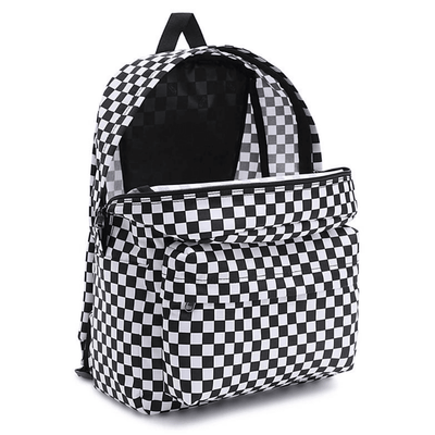 Vans Old Skool Black and White Check Backpack - Checkered