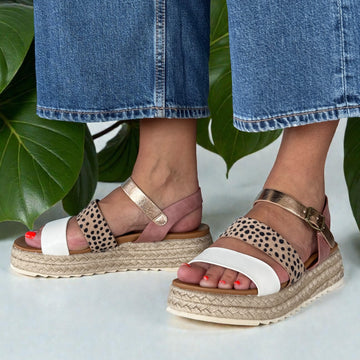 Womens Lunar JLH493 Summer Sandals - White