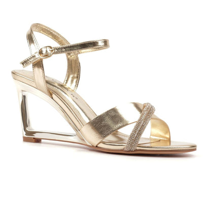 Womens Lunar Nadine Heeled Sandals - Gold