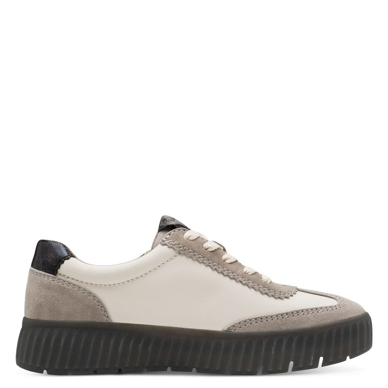 Womens Tamaris 83729 Side Zip Trainers - Lt Grey