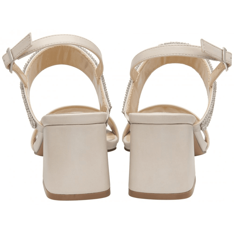 Womens Lotus Ladies Elisena Diamante Block Heel Sandals - Nude Pink