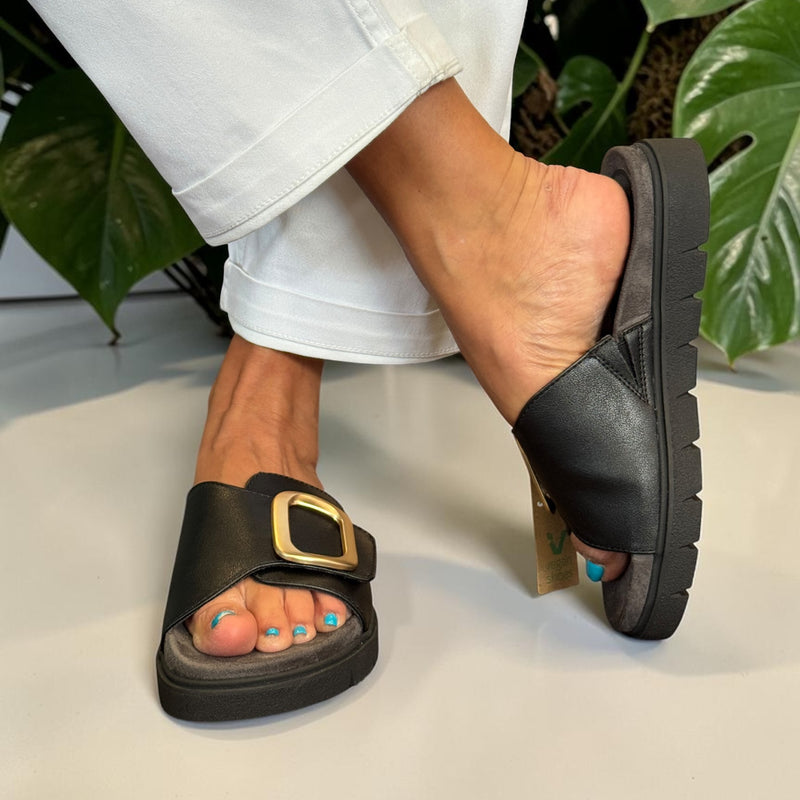Womens Jana 27561 Black Sandals - Black