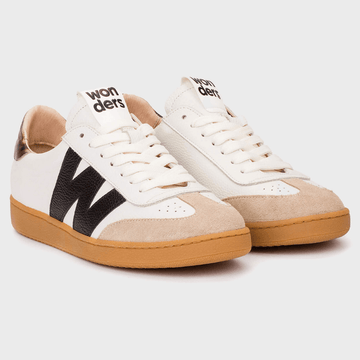 Womens Wonders AP-2001 Gumsole Trainers - Beige Off White