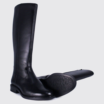 Womens Dubarry Cadence Leather Long Boots - Black