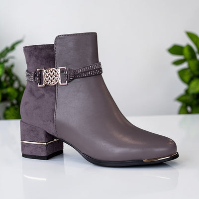 Womens Redz F3166 Ankle Boots - Taupe