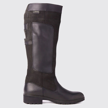 Womens Dubarry Claire Leather Long Boots - Black