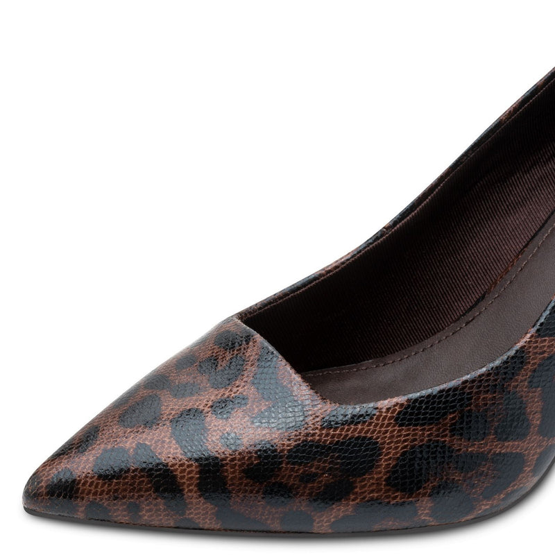 Womens Tamaris 22474 Court Shoes - Mocha Leopard