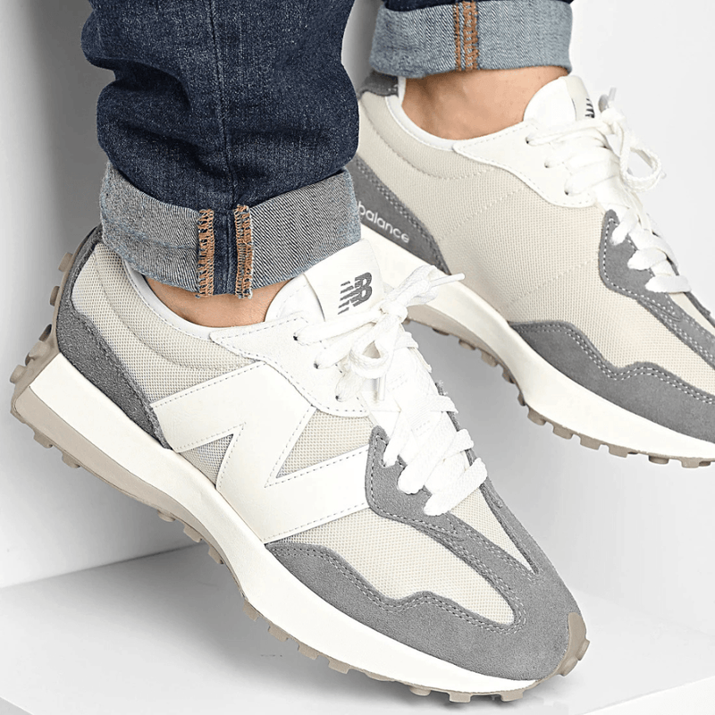 New Balance Womens 327 Mesh Trainers - Castlerock