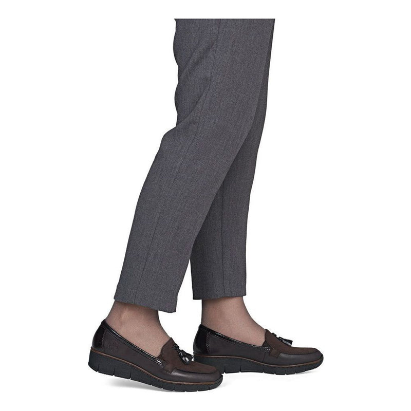 Womens Rieker 53771 Wedged Loafers - Mocha