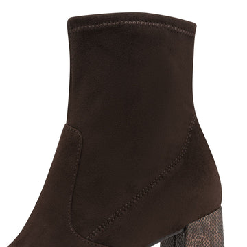 Womens Tamaris 25057 Mocca Comb Ankle Boots - Mocca Comb