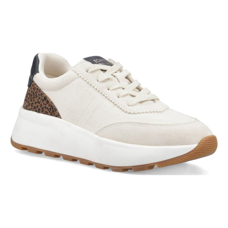 Womens Toms Travel Lite Wedge Trainers - Ivory Cream Cheetah Print