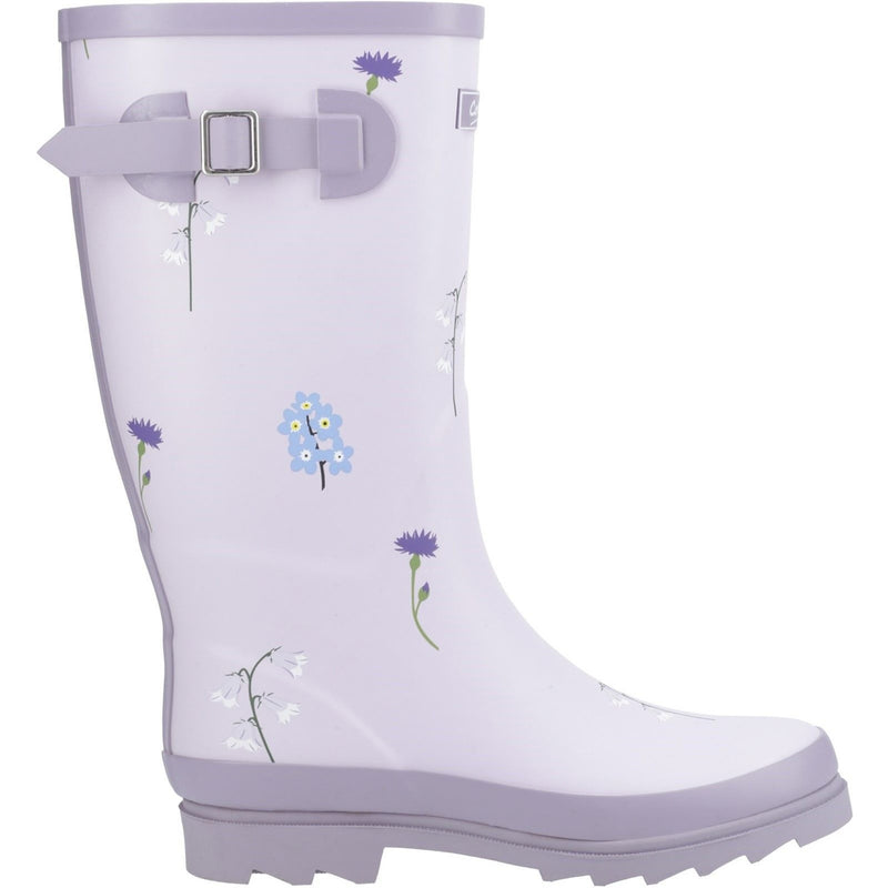 Womens Cotswold Wildflower Tall Wellingtons - Lilac
