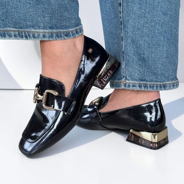 Womens Zanni & Co Zuluk Loafers - Cobalt Patent