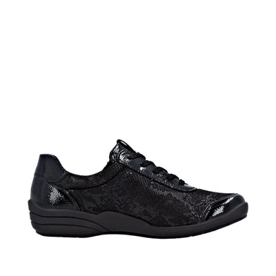 Womens Remonte R7637 Black Trainers - Black