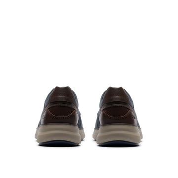 Mens Clarks Mullan Moc Casual Lace-up Shoe - Navy Leather