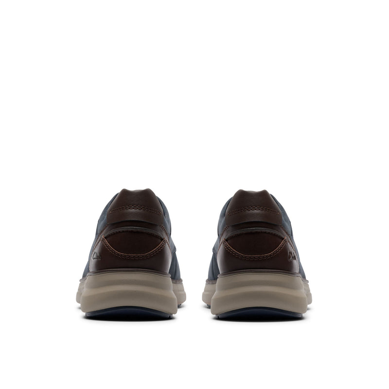 Mens Clarks Mullan Moc Casual Lace-up Shoe - Navy Leather