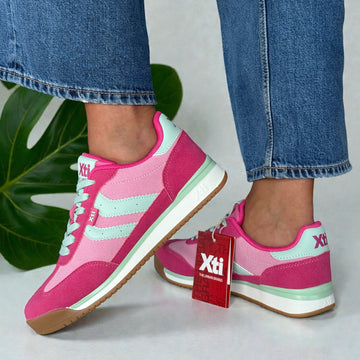 Womens Xti 145019 Multicolour Trainers - Fuchsia