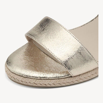 Womens Tamaris 28300 Gold Wedge Sandals - Gold