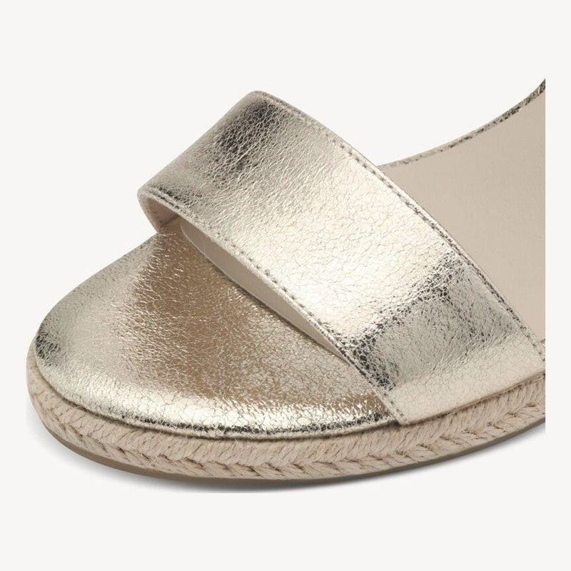 Womens Tamaris 28300 Gold Wedge Sandals - Gold