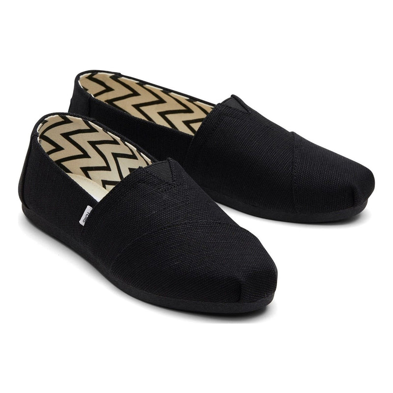 Womens Toms Alpargata Espadrilles - Black with Black