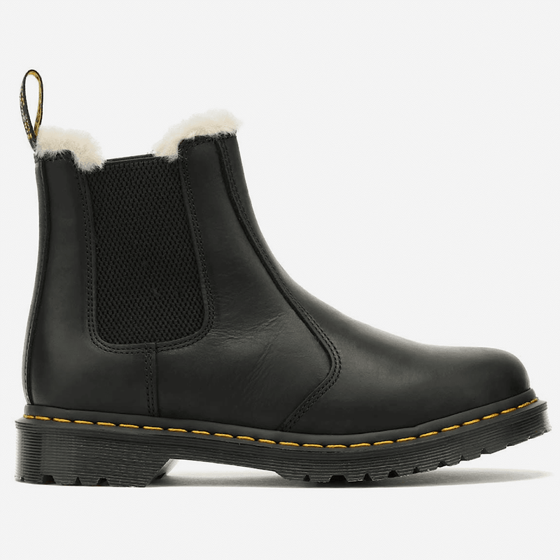 Womens Dr Martens 2976 Leonore Faux Fur Lined Chelsea Boot - Black