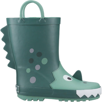 Kids Cotswold Puddle Boot 3D Wellingtons - Dino