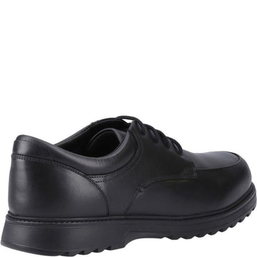 Boys Hush Puppies Romeo Black Senior School Shoes - Black