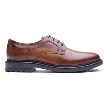 Mens Base London Carter Derby Formal Lace-up Shoe - Waxy Tan