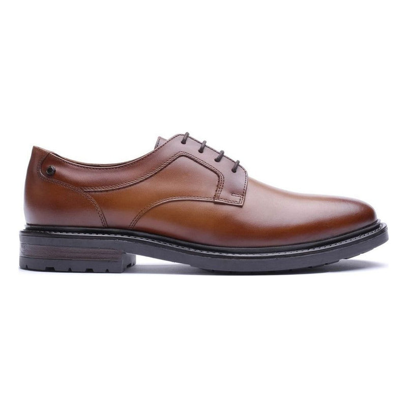 Mens Base London Carter Derby Formal Lace-up Shoe - Waxy Tan