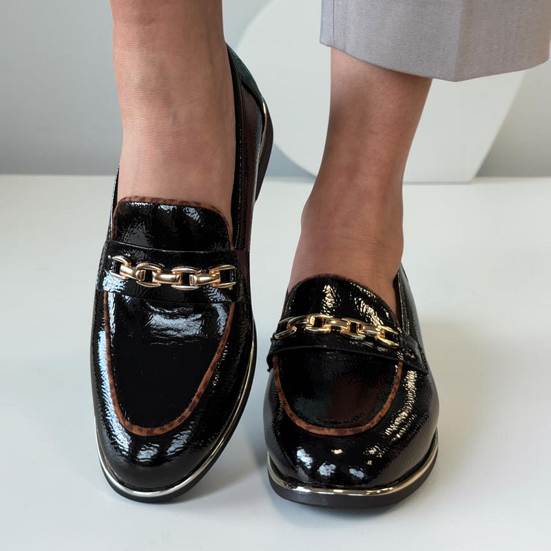 Womens Lunar Mylee Patent Loafer - Black