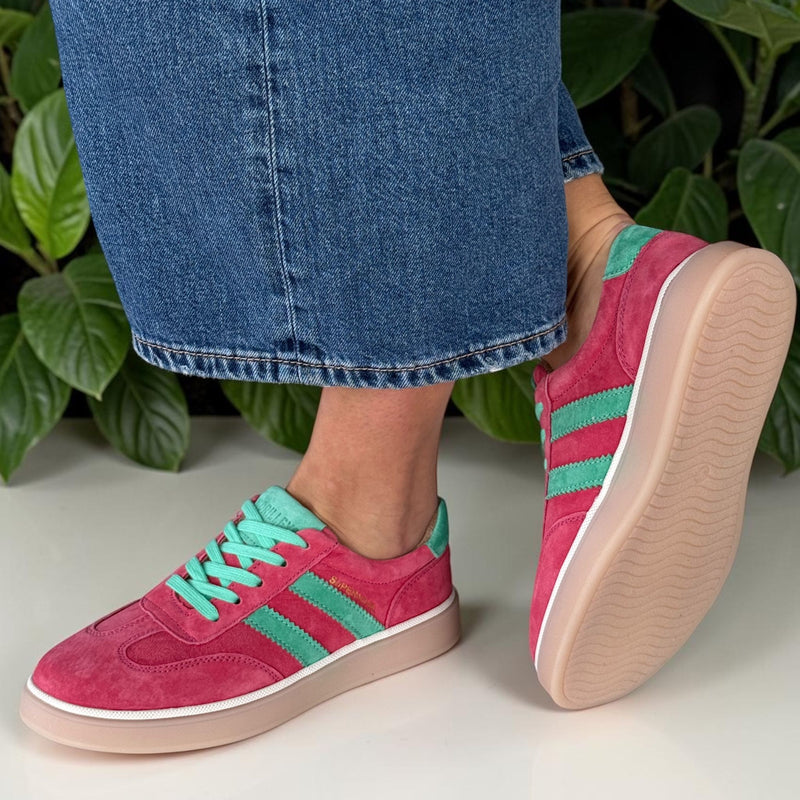 Womens Drilleys Seventy Five Trainers - Mint Strawberry