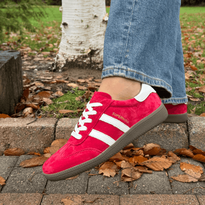 Womens Drilleys Sixty Four Gumsole Trainers- Hot Siren - Hot Siren