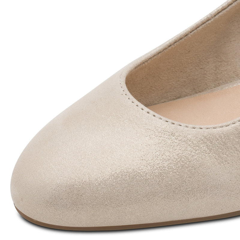 Womens Jana 89500 Beige Heels - Beige Gold