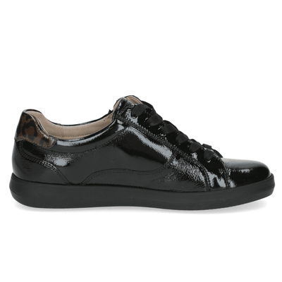 Womens Caprice 23762 Black Patent Side Zip Trainers - Black Patent