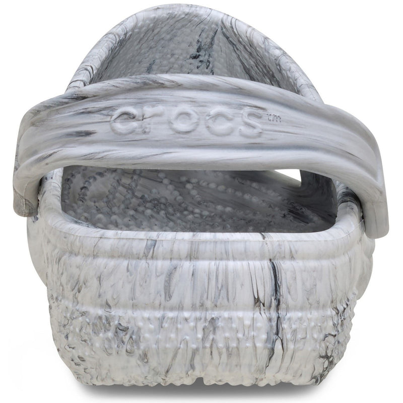 Unisex Crocs Classic Marbled Black and White Clog - Black and White