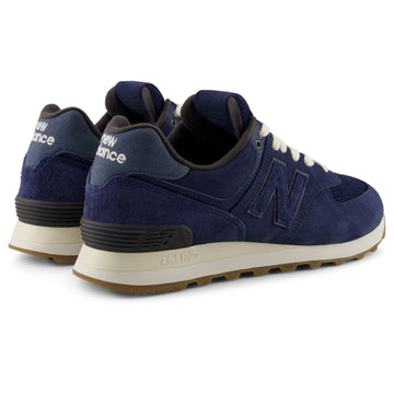 Unisex New Balance 574 Suede Navy Trainers - Navy