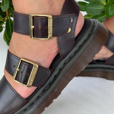 Womens Dr Martens Gryphon Atlas Leather Sandals - Brown