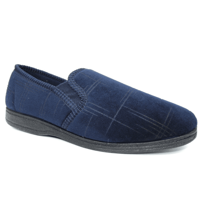 Goodyear Mens Denver Striped Slippers - Navy