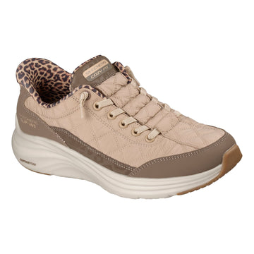 Womens Skechers 150419 Contour Foam - Cozy Fit Leopard Dream Brown Slip-Ins Trainers - Brown