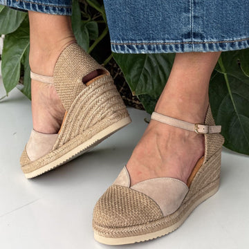 Womens Unisa Cech Skin Wedge Espadrilles - Skin