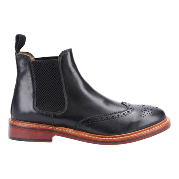 Mens Cotswold Siddington Leather Chelsea Boots - Black