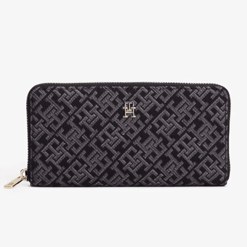 Womens Tommy Hilfiger Icon Monogram Large Purse - Black