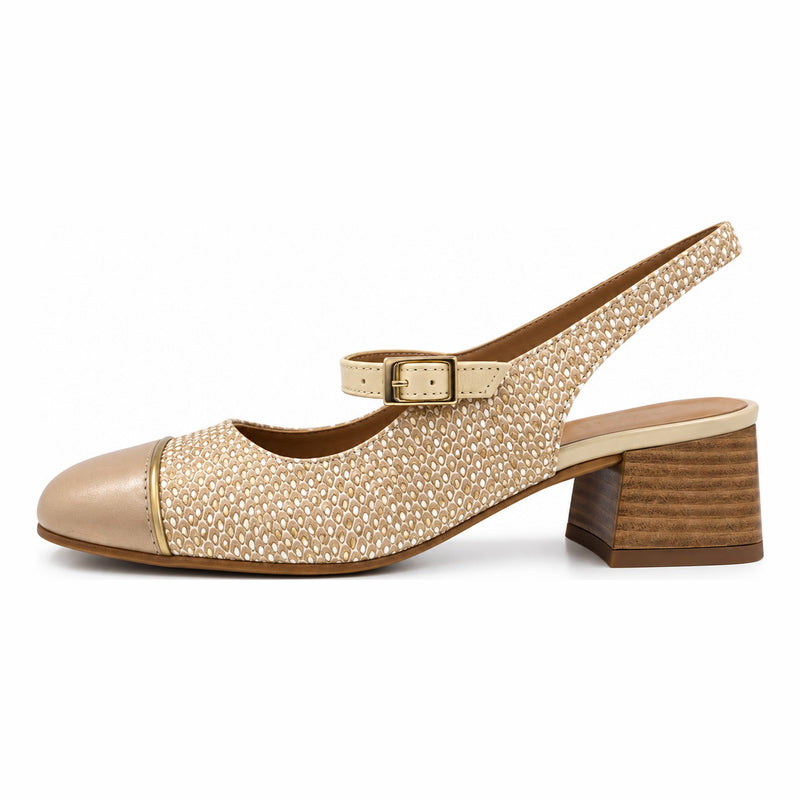 Womens AW26 Nemonic 2432 Celine Nude Slingback Heels - Nude