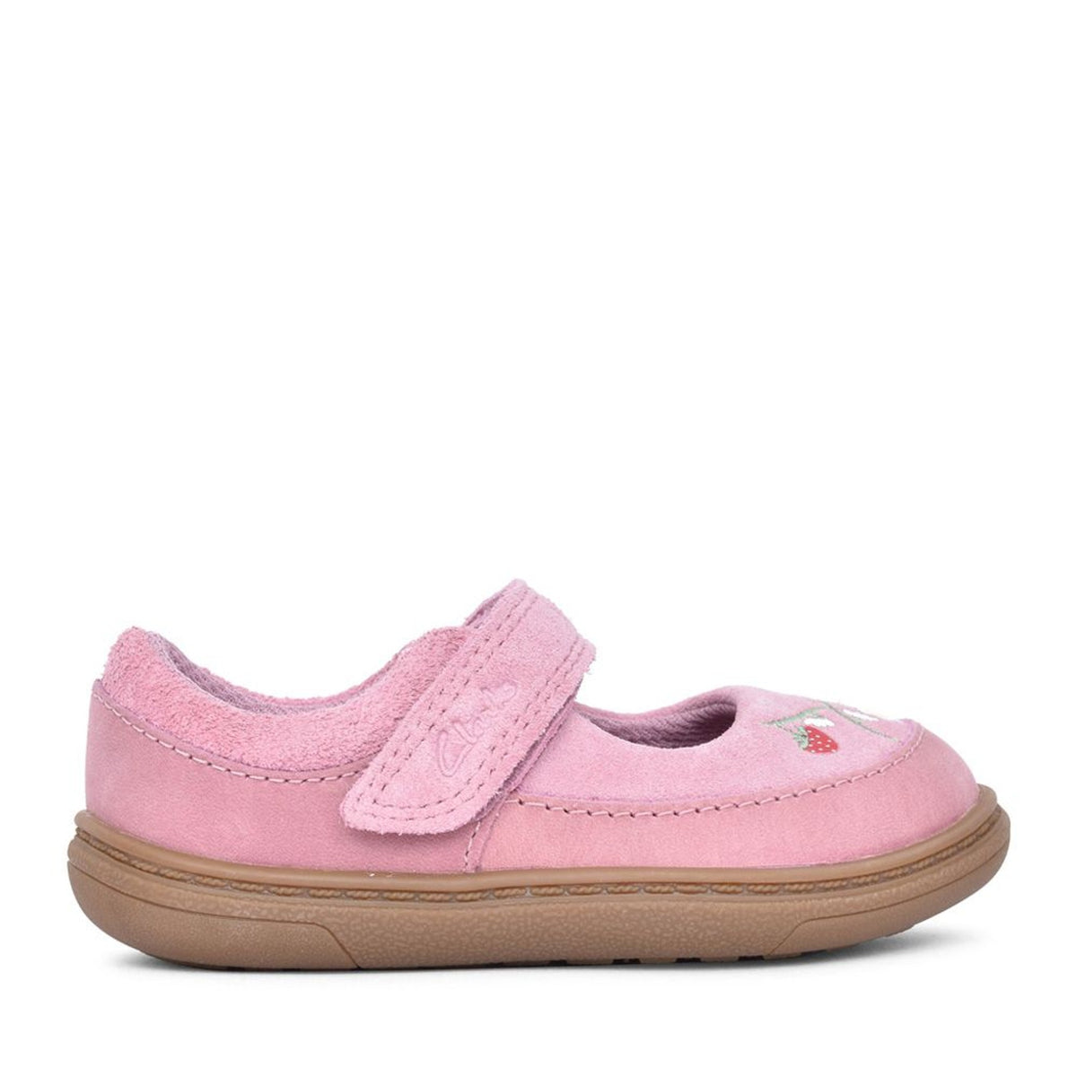 Girls Clarks Flash Berry Dusty Pink Mary Jane First Walker Shoes